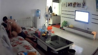 AsianSexPorno.com – Chinese couple living room sex video