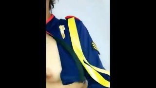 Horny unifrom girl get creampie & cum swallow in home sex video