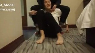 tickling chinese student